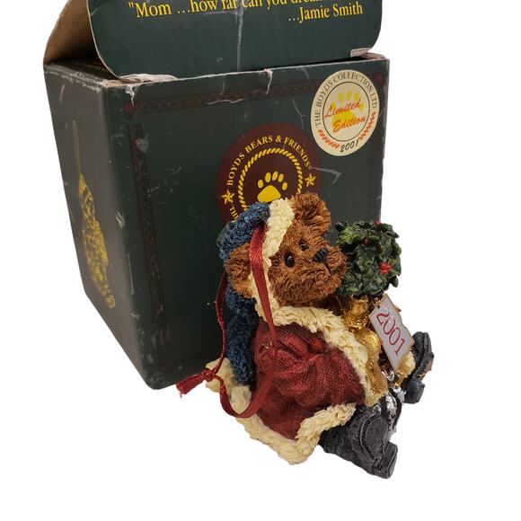 Limited Edition Boyds Bears Mr. Bayberry 2001 Wishes Christmas Santa Ornament - Picture 3 of 16